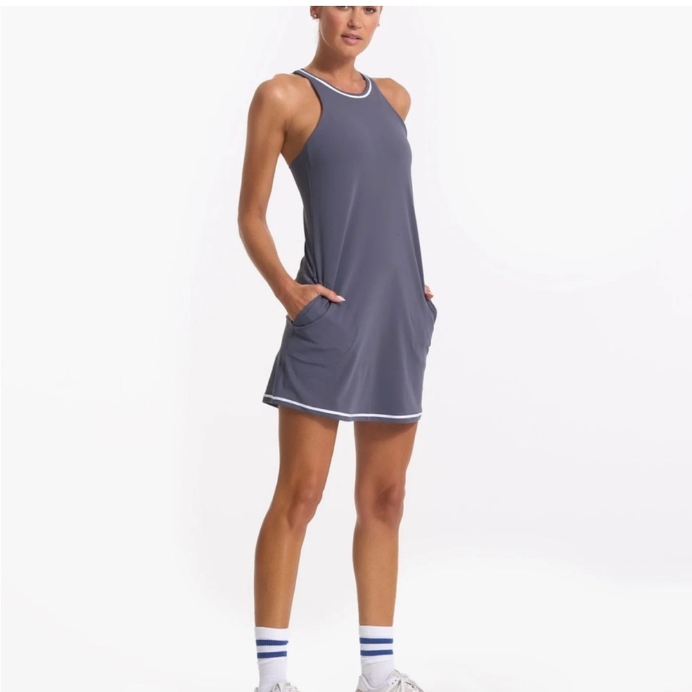 Vuori Blue Gray Sleeveless Athletic Dress